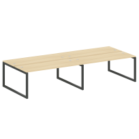 Metal System Quattro Р. ст. на 4 раб. места на О-образном м/к 50БО.СМ-4.5 Акация/Антрацит металл 3600*1475*750 Metal System Quattro Р. ст. на 4 раб. места на О-образном м/к 50БО.СМ-4.5 Акация/Антрацит металл 3600*1475*750