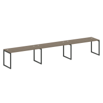 Metal System Quattro Р. ст. на 3 раб. места на О-образном м/к 40БО.СМ-3.4 Акация/Антрацит металл 4800*720*750 Metal System Quattro Р. ст. на 3 раб. места на О-образном м/к 40БО.СМ-3.4 Акация/Антрацит металл 4800*720*750