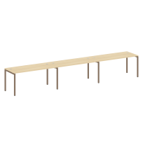 Metal System Quattro Р. ст. на 3 раб. места на П-образном м/к 40БП.СМ-3.4 Акация/Антрацит металл 4800*720*750 Metal System Quattro Р. ст. на 3 раб. места на П-образном м/к 40БП.СМ-3.4 Акация/Антрацит металл 4800*720*750