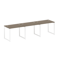 Metal System Quattro Р. ст. на 3 раб. места на О-образном м/к 40БО.СМ-3.1 Акация/Антрацит металл 3000*720*750 Metal System Quattro Р. ст. на 3 раб. места на О-образном м/к 40БО.СМ-3.1 Акация/Антрацит металл 3000*720*750
