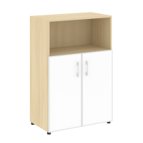 Шкаф LT.ST-2.2 R white Yalta / Дуб Мали – Стекло White 800×450×1195