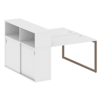 Metal System Quattro Р. ст. с шкафом-купе на О-образном м/к 40БО.РС-СШК-2.2 Т Акация/Антрацит металл 1610*1475*1098 Metal System Quattro Р. ст. с шкафом-купе на О-образном м/к 40БО.РС-СШК-2.2 Т Акация/Антрацит металл 1610*1475*1098