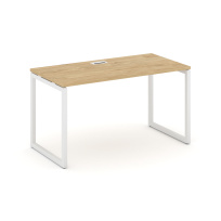 Стол офисный Style Project SN-4O.SP-002 / Дуб Табак – Металл Белый / 1180×600×750 Стол офисный Style Project SN-4O.SP-002 / Дуб Табак – Металл Белый / 1180×600×750