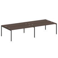 Metal System Quattro Р. ст. на 4 раб. места на П-образном м/к 40БП.СМ-4.5 Акация/Антрацит металл 3600*1475*750 Metal System Quattro Р. ст. на 4 раб. места на П-образном м/к 40БП.СМ-4.5 Акация/Антрацит металл 3600*1475*750