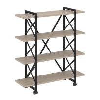 Loft Стеллаж на колесных опорах-4 полки VR.L-MST.K-4.8V Тиквуд тёмный/Чёрный металл 1200×400×1334 Loft Стеллаж на колесных опорах-4 полки VR.L-MST.K-4.8V Тиквуд тёмный/Чёрный металл 1200×400×1334