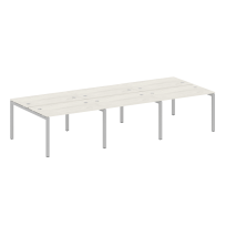 Metal System Quattro Р. ст. на 6 раб. места на П-образном м/к 50БП.СМ-6.2 Акация/Антрацит металл 3600*1475*750