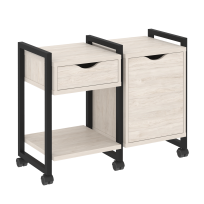 Loft Тумба на колесных опорах наборная. Вариант №3 VR.L-TN-3.K Тиквуд тёмный/Чёрный металл 970×460×767 Loft Тумба на колесных опорах наборная. Вариант №3 VR.L-TN-3.K Тиквуд тёмный/Чёрный металл 970×460×767