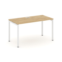 Стол офисный Style Project SN-4P.SP-002 / Дуб Табак – Металл Белый / 1180×600×750 Стол офисный Style Project SN-4P.SP-002 / Дуб Табак – Металл Белый / 1180×600×750