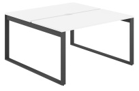 Стол-бенч с вырезом Allegro / 1200×1438×750 / Профиль О-образный: 70×20 Антрацит / Столешница: Белый / AG.134.WH.V.72.AN Стол-бенч с вырезом Allegro / 1200×1438×750 / Профиль О-образный: 70×20 Антрацит / Столешница: Белый / AG.134.WH.V.72.AN