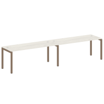 Metal System Quattro Р. ст. на 2 раб. места на П-образном м/к 50БП.СМ-2.5 Акация/Антрацит металл 3600*720*750 Metal System Quattro Р. ст. на 2 раб. места на П-образном м/к 50БП.СМ-2.5 Акация/Антрацит металл 3600*720*750