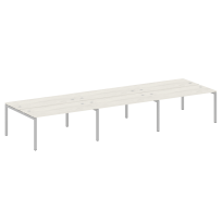 Metal System Quattro Р. ст. на 6 раб. места на П-образном м/к 50БП.СМ-6.4 Акация/Антрацит металл 4800*1475*750