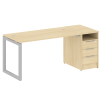 Metal System Quattro Р. ст. с тумбой на О-образном м/к 50БО.РС-СТП-1.3 Акация/Антрацит металл 1812*720*750 Metal System Quattro Р. ст. с тумбой на О-образном м/к 50БО.РС-СТП-1.3 Акация/Антрацит металл 1812*720*750