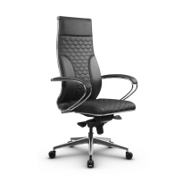 Кресло для руководителя Метта L 1c 44C/K_17839 Кожа перфорированная NewLeather – Черный Кресло для руководителя Метта L 1c 44C/K_17839 Кожа перфорированная NewLeather – Черный