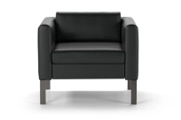 Мягкое кресло Модерн Euroforma / Экокожа Euroline / Черный 9100 / 875×800×720