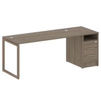 Metal System Quattro Р. ст. с тумбой на О-образном м/к 40БО.РС-СТП-1.4 Акация/Антрацит металл 2012*720*750 Metal System Quattro Р. ст. с тумбой на О-образном м/к 40БО.РС-СТП-1.4 Акация/Антрацит металл 2012*720*750