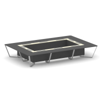 Стол для переговоров прямоугольный Steel Meet KM-PR.B.SP-20K / Тиквуд Светлый – Графит Глянец – Металл Серый / 4800×3200×750 Стол для переговоров прямоугольный Steel Meet KM-PR.B.SP-20K / Тиквуд Светлый – Графит Глянец – Металл Серый / 4800×3200×750