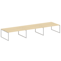 Metal System Quattro Р. ст. на 6 раб. места на О-образном м/к 40БО.СМ-6.5 Акация/Антрацит металл 5400*1475*750 Metal System Quattro Р. ст. на 6 раб. места на О-образном м/к 40БО.СМ-6.5 Акация/Антрацит металл 5400*1475*750