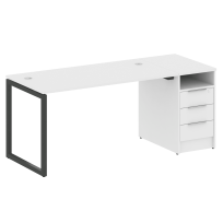 Metal System Quattro Р. ст. с тумбой на О-образном м/к 40БО.РС-СТП-1.3 Акация/Антрацит металл 1812*720*750 Metal System Quattro Р. ст. с тумбой на О-образном м/к 40БО.РС-СТП-1.3 Акация/Антрацит металл 1812*720*750