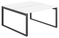 Стол-бенч с вырезом Allegro / 1200×1238×750 / Профиль О-образный: 70×20 Антрацит; / Столешница: Белый / AG.131.WH.V.72.AN Стол-бенч с вырезом Allegro / 1200×1238×750 / Профиль О-образный: 70×20 Антрацит; / Столешница: Белый / AG.131.WH.V.72.AN