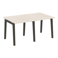 Onix Wood Стол переговорный (2 столешницы) OW.PRG-2.0 Белый бриллиант/Дуб светлый/Белый металл 1560*980*750 Onix Wood Стол переговорный (2 столешницы) OW.PRG-2.0 Белый бриллиант/Дуб светлый/Белый металл 1560*980*750