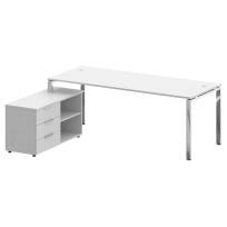 Metal System Direct Стол руководителя с тумбой левый БГ.СРТ-6.8 (L) Акация/Нерж. сталь 2100*1620*750 Metal System Direct Стол руководителя с тумбой левый БГ.СРТ-6.8 (L) Акация/Нерж. сталь 2100*1620*750