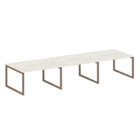 Metal System Quattro Перег. стол (3 столешницы) на О-оразном м/к 50БО.ПРГ-3.3 Акация/Антрацит металл 4200*1235*750 Metal System Quattro Перег. стол (3 столешницы) на О-оразном м/к 50БО.ПРГ-3.3 Акация/Антрацит металл 4200*1235*750