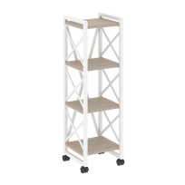 Loft Стеллаж на колесных опорах-4 полки VR.L-MST.K-4.4 Тиквуд тёмный/Чёрный металл 400×400×1334 Loft Стеллаж на колесных опорах-4 полки VR.L-MST.K-4.4 Тиквуд тёмный/Чёрный металл 400×400×1334