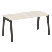 Onix Wood Стол офисный OW.SP-4.8 Дуб мали/Дуб светлый/Белый металл 1580×800×750 Onix Wood Стол офисный OW.SP-4.8 Дуб мали/Дуб светлый/Белый металл 1580×800×750
