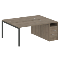 Metal System Quattro Р. ст. с тумбой на П-образном м/к 40БП.РС-СТП-2.3 Акация/Антрацит металл 1812*1475*750 Metal System Quattro Р. ст. с тумбой на П-образном м/к 40БП.РС-СТП-2.3 Акация/Антрацит металл 1812*1475*750
