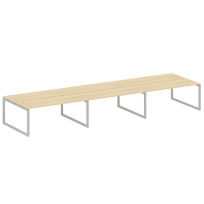Metal System Quattro Р. ст. на 6 раб. места на О-образном м/к 50БО.СМ-6.5 Акация/Антрацит металл 5400*1475*750 Metal System Quattro Р. ст. на 6 раб. места на О-образном м/к 50БО.СМ-6.5 Акация/Антрацит металл 5400*1475*750
