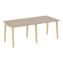 Onix Wood Стол переговорный (2 столешницы) OW.PRG-2.1 Белый бриллиант/Дуб светлый/Белый металл 1960*980*750 Onix Wood Стол переговорный (2 столешницы) OW.PRG-2.1 Белый бриллиант/Дуб светлый/Белый металл 1960*980*750