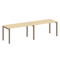 Metal System Quattro Р. ст. на 2 раб. места на П-образном м/к 50БП.СМ-2.3 Акация/Антрацит металл 2800*720*750 Metal System Quattro Р. ст. на 2 раб. места на П-образном м/к 50БП.СМ-2.3 Акация/Антрацит металл 2800*720*750