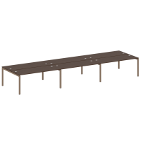 Metal System Quattro Р. ст. на 6 раб. места на П-образном м/к 50БП.СМ-6.5 Акация/Антрацит металл 5400*1475*750 Metal System Quattro Р. ст. на 6 раб. места на П-образном м/к 50БП.СМ-6.5 Акация/Антрацит металл 5400*1475*750