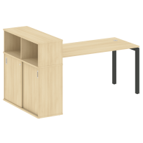 Metal System Quattro Стол офисный с шкафом-купе на П-образном м/к 50БП.РС-СШК-3.4 Т Вяз/Мокко металл 2010×1120×1098 Metal System Quattro Стол офисный с шкафом-купе на П-образном м/к 50БП.РС-СШК-3.4 Т Вяз/Мокко металл 2010×1120×1098