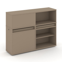 Estetica Набор №11. Тумба двойная+низкая надставка ES.NB.2N-11 Латте 1500×410×1135 Estetica Набор №11. Тумба двойная+низкая надставка ES.NB.2N-11 Латте 1500×410×1135