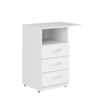 Тумба для документов приставная левая Simple SC-3D.2(L) Серый 600×450×760