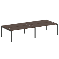 Metal System Quattro Р. ст. на 4 раб. места на П-образном м/к 50БП.СМ-4.5 Акация/Антрацит металл 3600*1475*750 Metal System Quattro Р. ст. на 4 раб. места на П-образном м/к 50БП.СМ-4.5 Акация/Антрацит металл 3600*1475*750