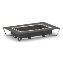 Стол для переговоров прямоугольный Steel Meet KM-PR.B.SP-20K / Тиквуд Светлый – Графит Глянец – Металл Черный / 4800×3200×750 Стол для переговоров прямоугольный Steel Meet KM-PR.B.SP-20K / Тиквуд Светлый – Графит Глянец – Металл Черный / 4800×3200×750