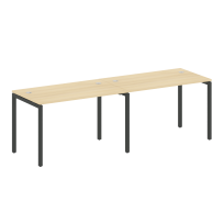 Metal System Quattro Р. ст. на 2 раб. места на П-образном м/к 40БП.СМ-2.2 Акация/Антрацит металл 2400*720*750 Metal System Quattro Р. ст. на 2 раб. места на П-образном м/к 40БП.СМ-2.2 Акация/Антрацит металл 2400*720*750