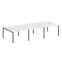 Metal System Quattro Р. ст. на 6 раб. места на П-образном м/к 40БП.СМ-6.2 Акация/Антрацит металл 3600*1475*750 Metal System Quattro Р. ст. на 6 раб. места на П-образном м/к 40БП.СМ-6.2 Акация/Антрацит металл 3600*1475*750