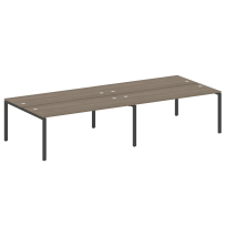 Metal System Р. ст. на 4 раб. места на П-образном м/к БП.СМ-4.5 Акация/Антрацит металл 3600*1475*750 Metal System Р. ст. на 4 раб. места на П-образном м/к БП.СМ-4.5 Акация/Антрацит металл 3600*1475*750