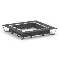 Стол для переговоров квадратный Steel Meet KM-PR.B.SP-24K / Тиквуд Светлый – Графит Глянец – Металл Черный / 4800×4800×750 Стол для переговоров квадратный Steel Meet KM-PR.B.SP-24K / Тиквуд Светлый – Графит Глянец – Металл Черный / 4800×4800×750