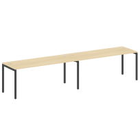 Metal System Quattro Р. ст. на 2 раб. места на П-образном м/к 40БП.СМ-2.5 Акация/Антрацит металл 3600*720*750 Metal System Quattro Р. ст. на 2 раб. места на П-образном м/к 40БП.СМ-2.5 Акация/Антрацит металл 3600*720*750