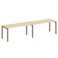 Metal System Quattro Р. ст. на 2 раб. места на П-образном м/к 50БП.СМ-2.4 Акация/Антрацит металл 3200*720*750 Metal System Quattro Р. ст. на 2 раб. места на П-образном м/к 50БП.СМ-2.4 Акация/Антрацит металл 3200*720*750