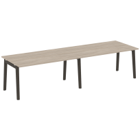 Onix Wood Стол переговорный (2 столешницы) OW.PRG-2.4 Белый бриллиант/Дуб светлый/Белый металл 3160*980*750 Onix Wood Стол переговорный (2 столешницы) OW.PRG-2.4 Белый бриллиант/Дуб светлый/Белый металл 3160*980*750