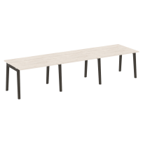 Onix Wood Стол переговорный (3 столешницы) OW.PRG-3.2 Белый бриллиант/Дуб светлый/Белый металл 3540*980*750 Onix Wood Стол переговорный (3 столешницы) OW.PRG-3.2 Белый бриллиант/Дуб светлый/Белый металл 3540*980*750