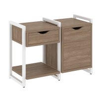 Loft Тумба на регулируемых опорах наборная. Вариант №3 VR.L-TN-3.O Тиквуд тёмный/Чёрный металл 970×460×719 Loft Тумба на регулируемых опорах наборная. Вариант №3 VR.L-TN-3.O Тиквуд тёмный/Чёрный металл 970×460×719