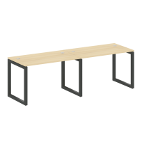 Metal System Quattro Р. ст. на 2 раб. места на О-образном м/к 50БО.СМ-2.2 Акация/Антрацит металл 2400*720*750 Metal System Quattro Р. ст. на 2 раб. места на О-образном м/к 50БО.СМ-2.2 Акация/Антрацит металл 2400*720*750