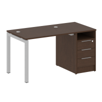 Metal System Quattro Р. ст. с тумбой на П-образном м/к 50БП.РС-СТП-1.1 Акация/Антрацит металл 1412*720*750 Metal System Quattro Р. ст. с тумбой на П-образном м/к 50БП.РС-СТП-1.1 Акация/Антрацит металл 1412*720*750