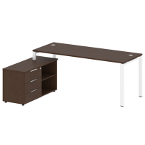 Metal System Р. ст. с тумбой на П-образном м/к БП.РС-СТС-2.5 (L) Акация/Антрацит металл 1900*1520*750 Metal System Р. ст. с тумбой на П-образном м/к БП.РС-СТС-2.5 (L) Акация/Антрацит металл 1900*1520*750